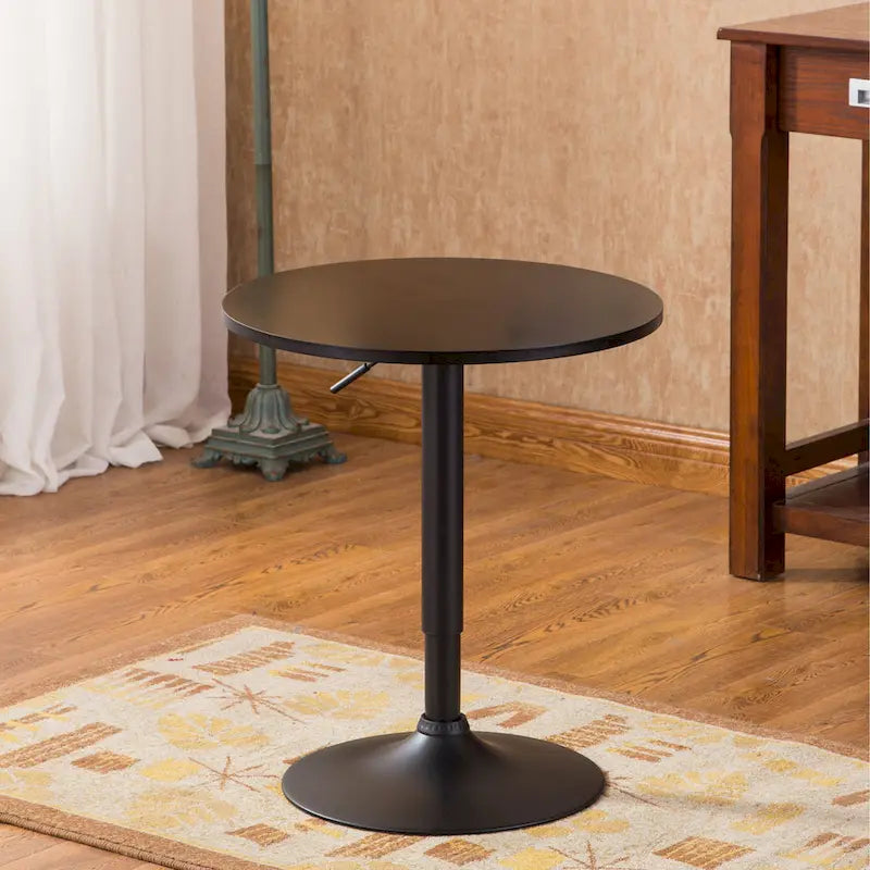 Mesa auxiliar redonda moderna de 24 con ajuste neumático y base resistente para la sala de estar