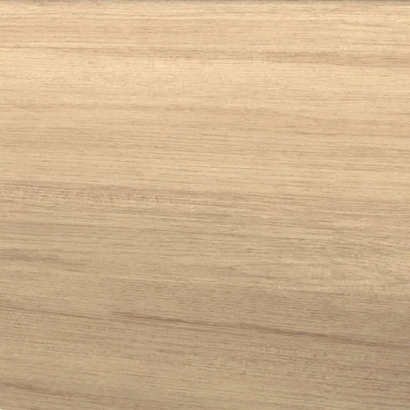 Mesita de noche de madera de roble antiguo con un cajón y patas de metal negro
