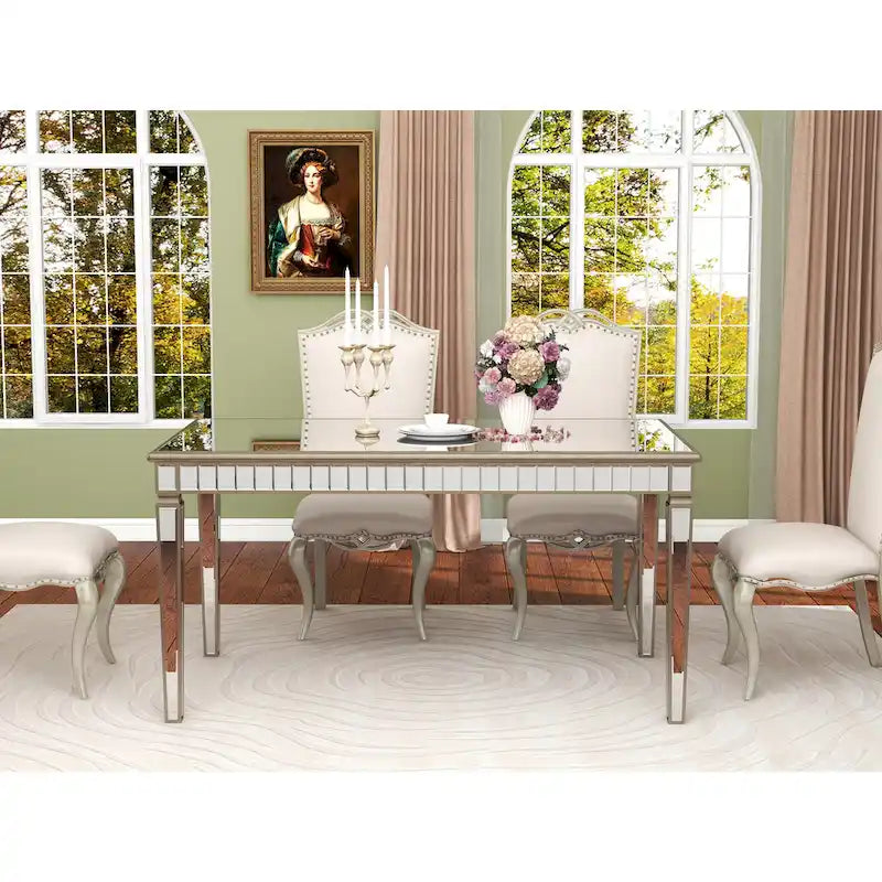 Mesa de comedor rectangular contemporánea