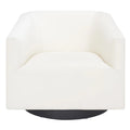 Sillón decorativo giratorio contemporáneo de terciopelo con respaldo y brazos curvos