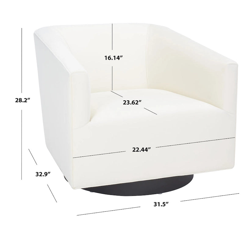 Sillón decorativo giratorio contemporáneo de terciopelo con respaldo y brazos curvos