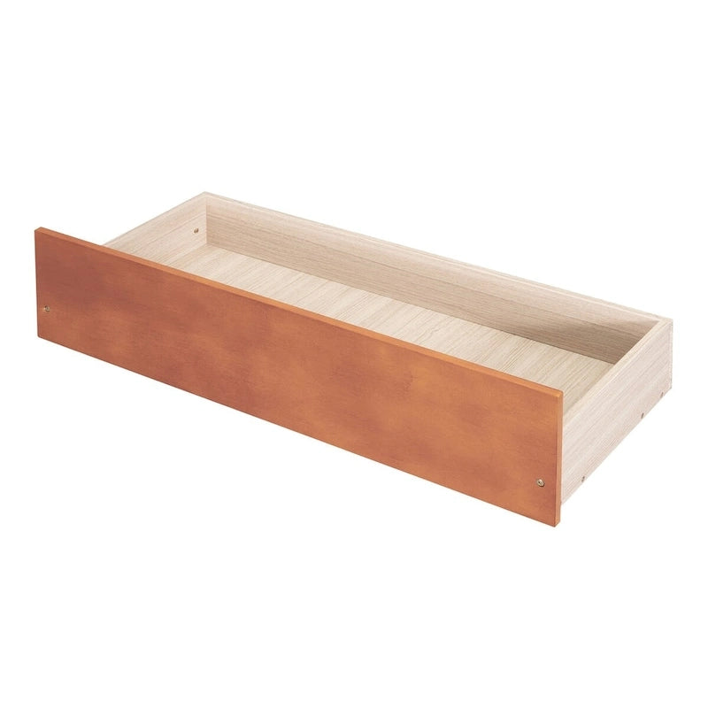 Klassisches Plattformbett aus Holz mit vier Schubladen und Kopfteil mit Paneelen