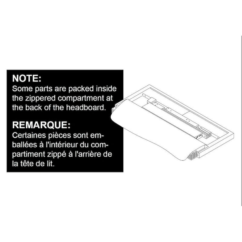 Estructura de cama tapizada de tela moderna con diseño de cabecero rectangular acolchado
