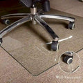 Alfombrilla para silla de oficina con vidrio templado para suelo de madera
