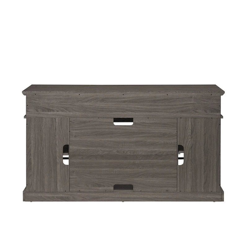 Mueble de TV de madera de 58 con espacio de almacenamiento y aberturas para organizar cables