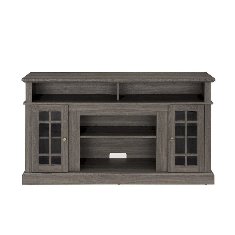 Mueble de TV de madera de 58 con espacio de almacenamiento y aberturas para organizar cables