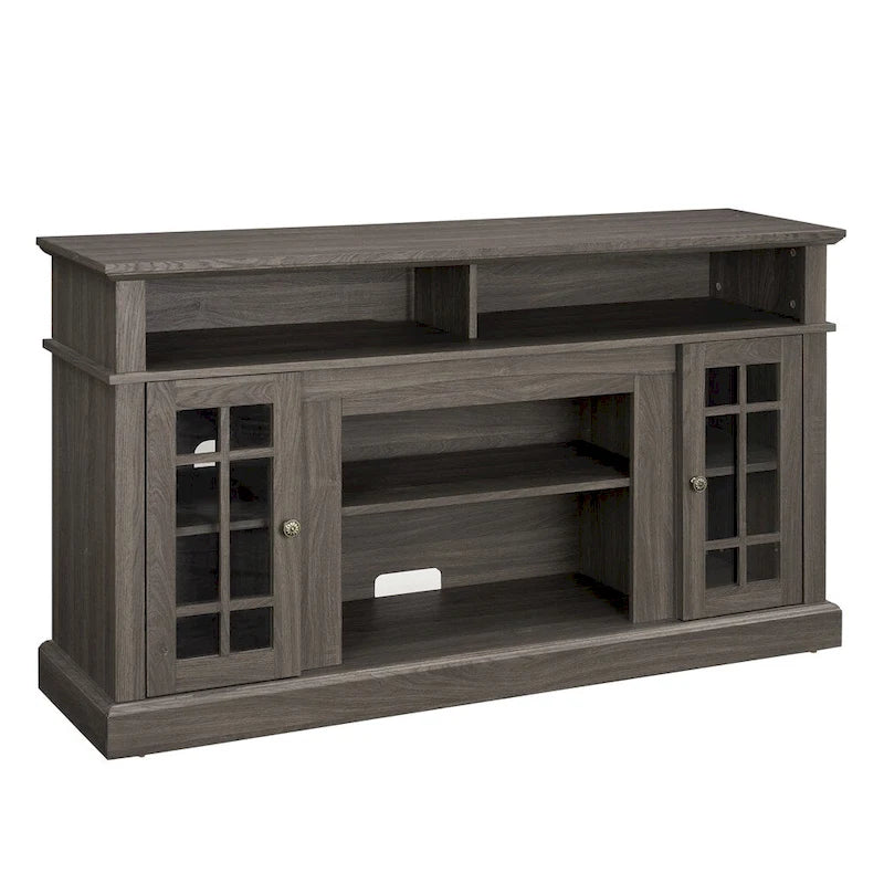 Mueble de TV de madera de 58 con espacio de almacenamiento y aberturas para organizar cables