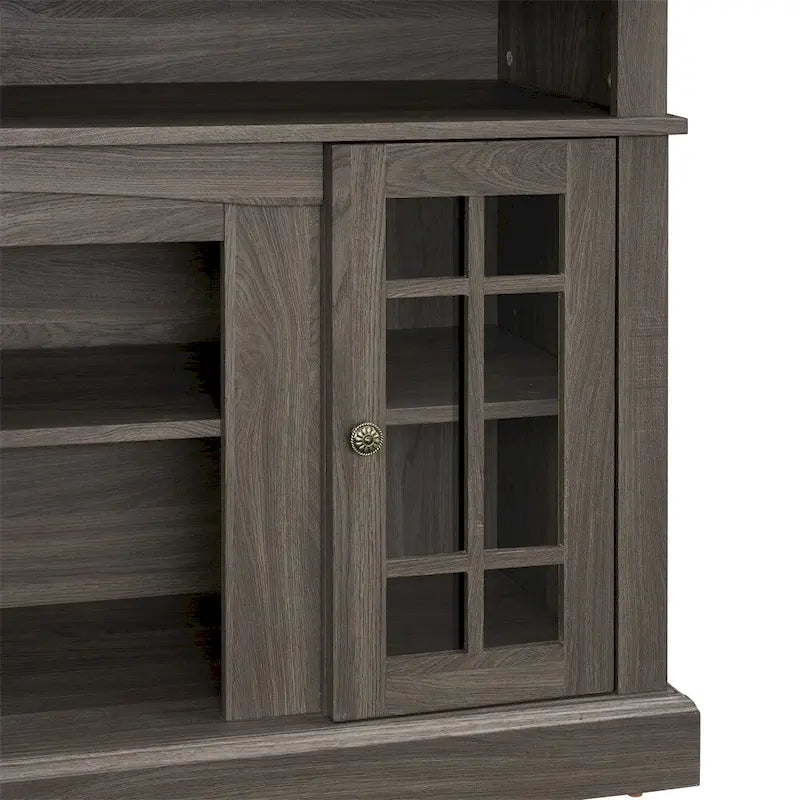 Mueble de TV de madera de 58 con espacio de almacenamiento y aberturas para organizar cables