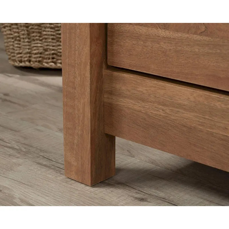 Lateral-Aktenschrank aus Holz in warmem Braun mit zwei abschließbaren Schubladen